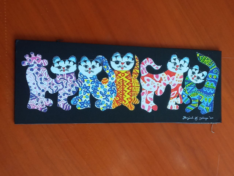 magnet, fridge magnet, batik, painting, original design