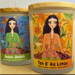 scented, candle, scented candle, original, batik painting