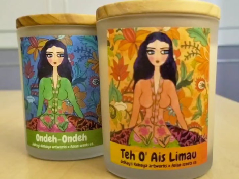 scented, candle, scented candle, original, batik painting