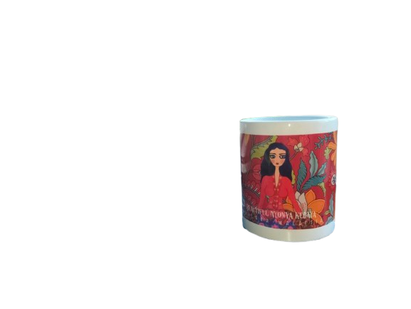 mug, ceramic mug, batik design, malaysia, hand-drawn