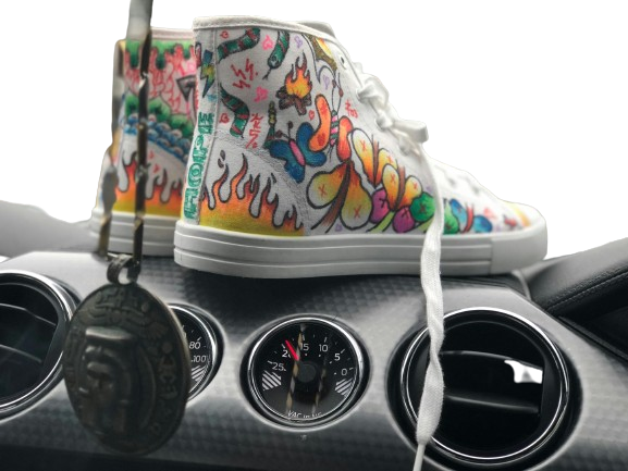 hand-made, painted, shoes, batik, custom-made, customize